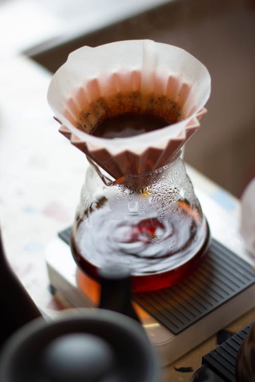Free Chemex with dripper pour over filter Stock Photo