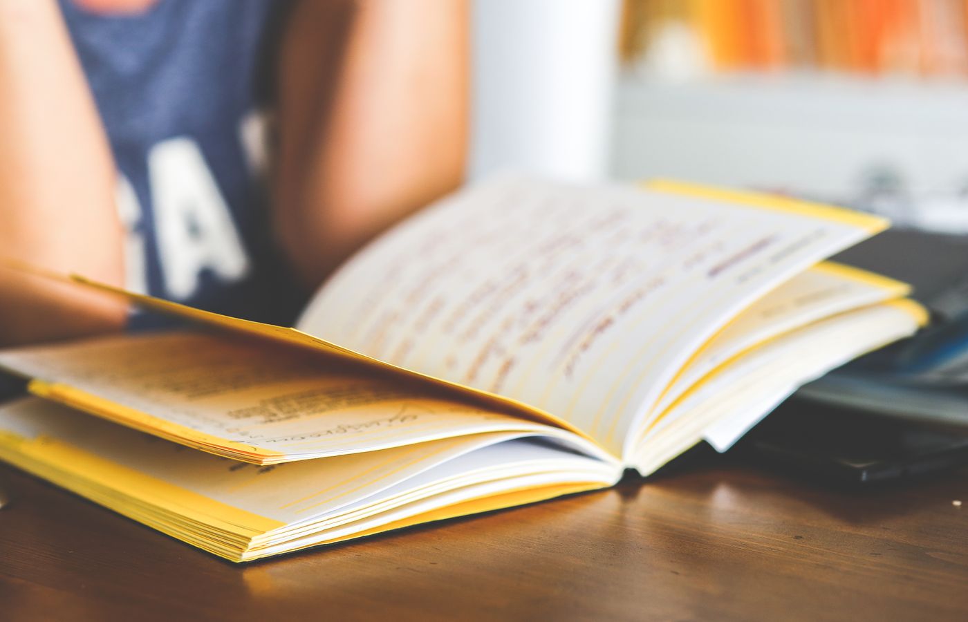 An open notebook with handwritten notes, perfect for study, education, or creative writing.