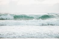 Soothing Waves Crashing on Beach Shore