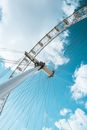 White and Black Ferris Wheel Under Blue Sky