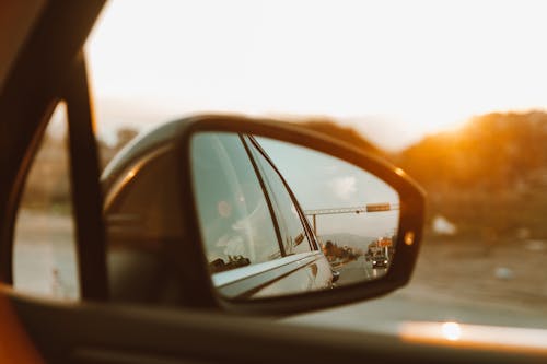 Sunlight over Car Mirror