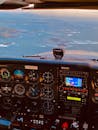 Black Dashboard of an Airplane