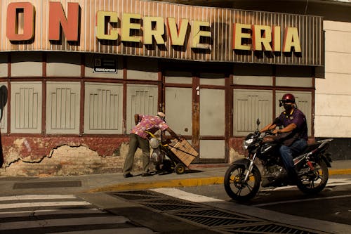 A Man Riding a Motorcycle