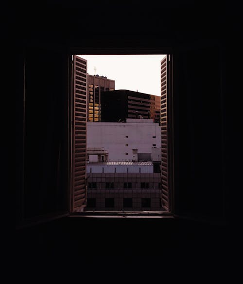 光跡, 在窗口, 城市 的 免費圖庫相片
