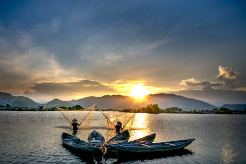 Δωρεάν στοκ φωτογραφιών με αλιεία, αλιείς, Ανατολή ηλίου Φωτογραφία από στοκ φωτογραφιών