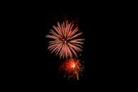 夜空中绽放的色彩缤纷的烟花，捕捉到了庆祝的精髓