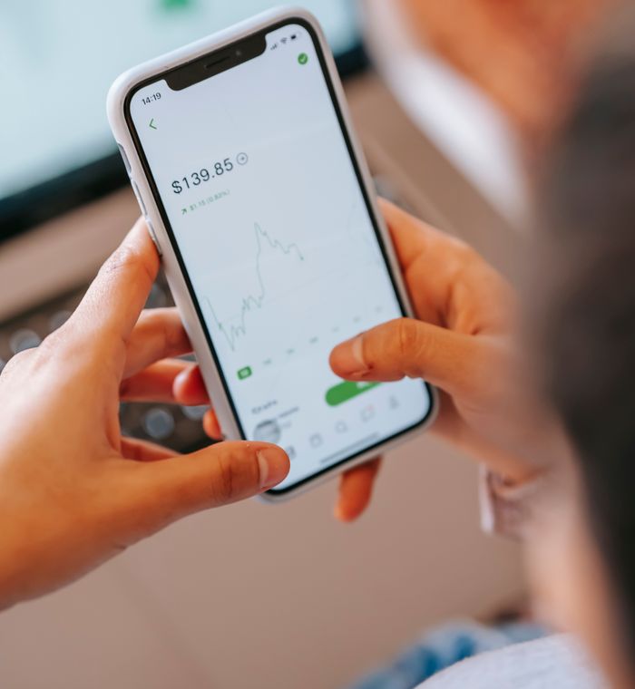 App financeiro no celular