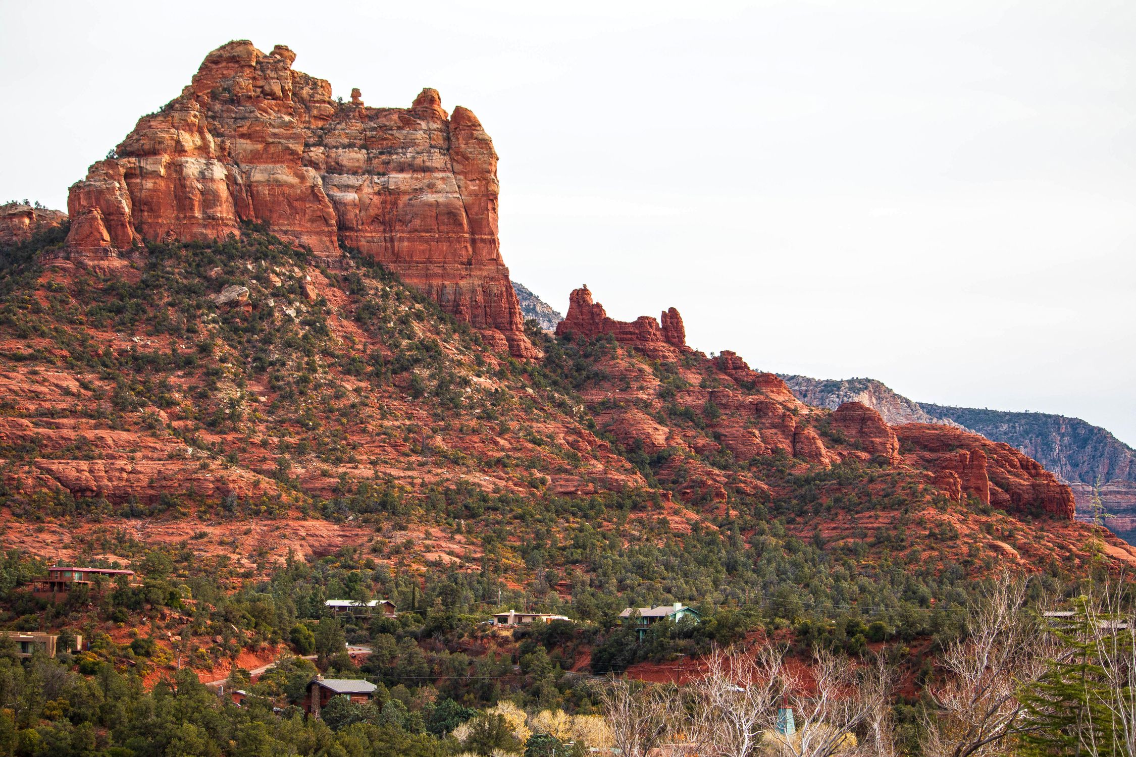 Breathtaking view of Sedona's iconic red rock formations and natural landscape