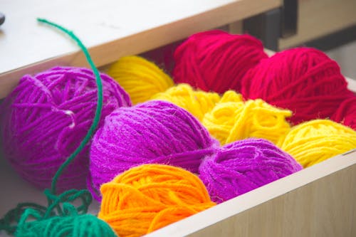 Free Close-up Photography of Colorful Yarns Stock Photo