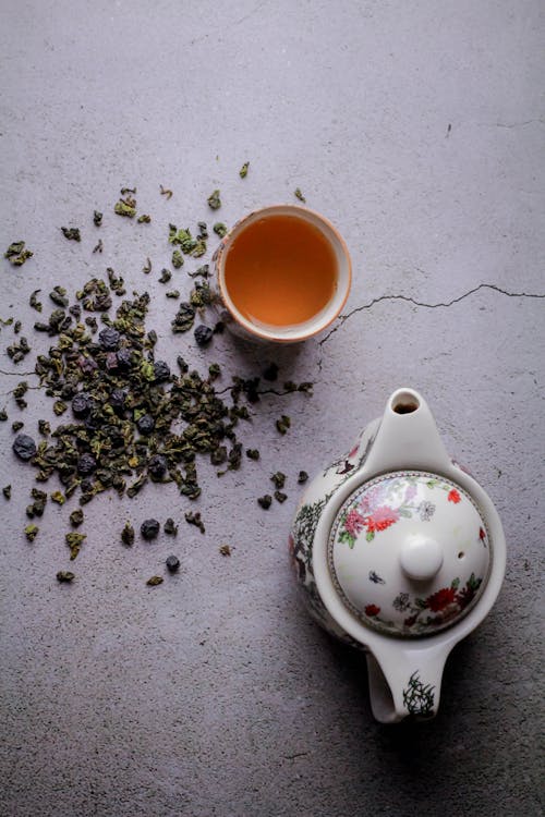 Top View of Oolong Tea