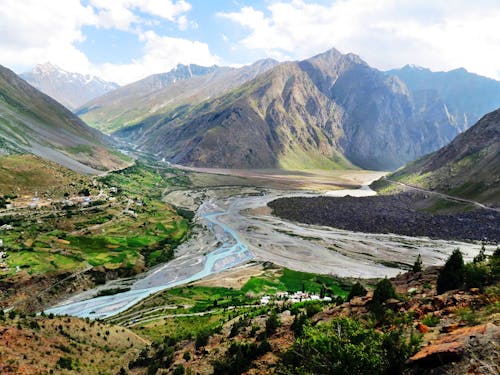 Scenic View of a River in the Middle of the Mountains