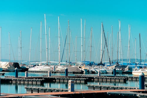 Free stock photo of balaton, blue, boat