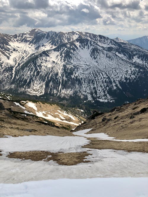 Scenic View of a Snow Covered Mountain