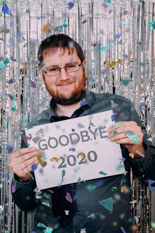 Ilmainen kuvapankkikuva tunnisteilla hyvää uutta vuotta, hyvästi 2020, konfetit