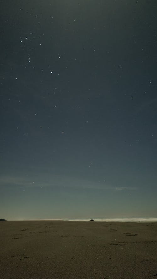 星夜, 晚上的海滩, 月光 的 免费素材图片