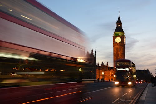 Time-lapse Photography of Vehicles Passing Near Building