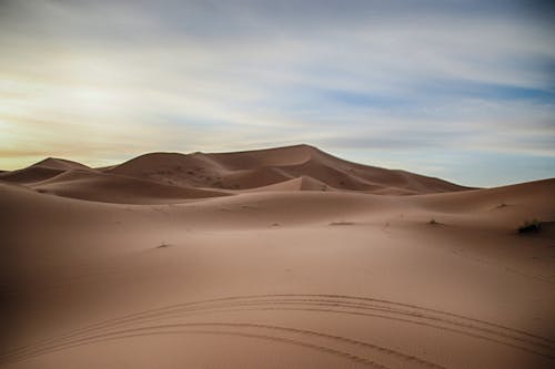 A Desert Under a Cloudy Sky