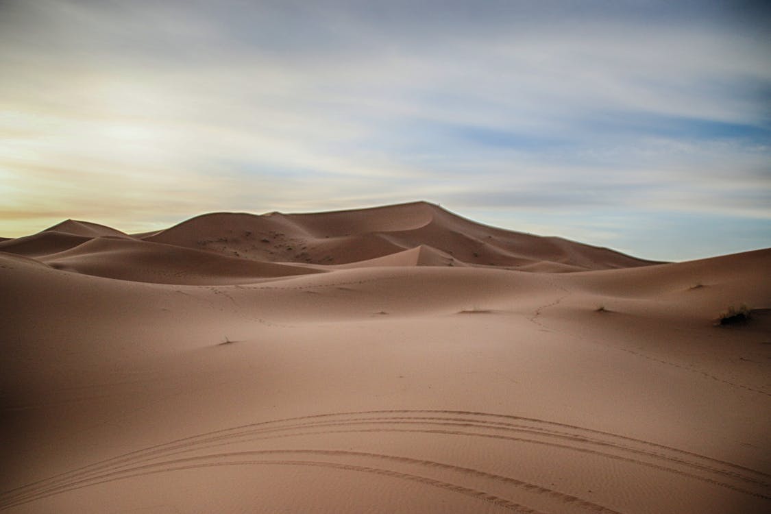 A Desert Under a Cloudy Sky