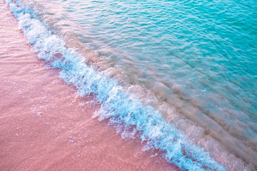 Waves Crashing on the Sandy Shore