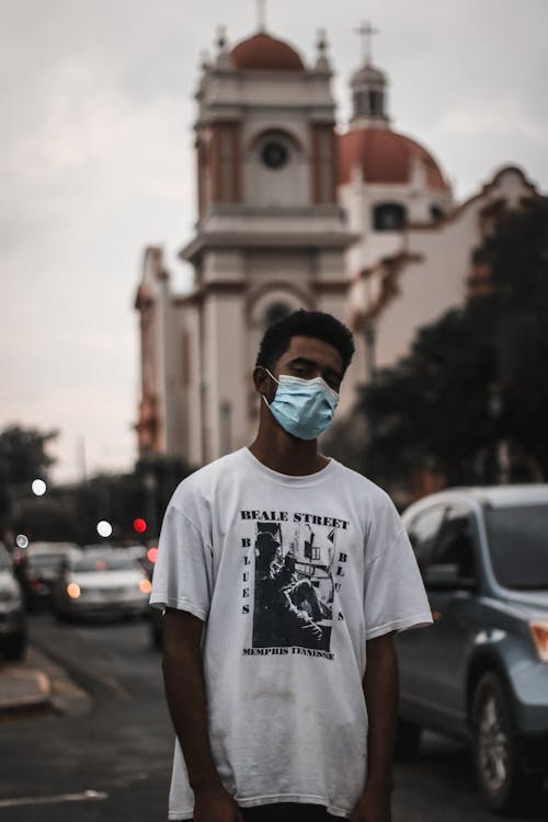 A Man Wearing a Face Mask