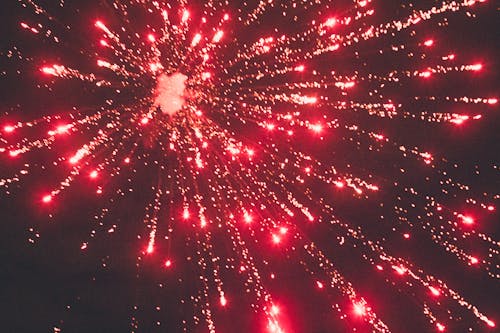 Colorful firework on dark sky