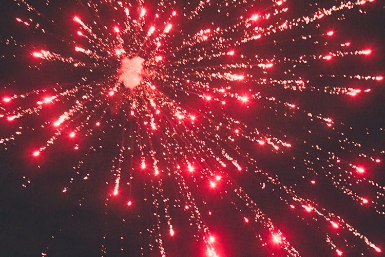 Colorful Firework On Dark Sky