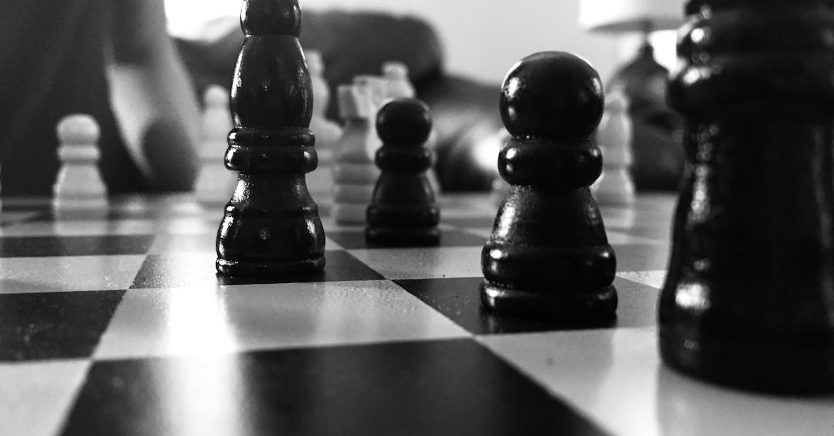 Grayscale Photography Of Chess Board