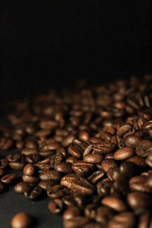 Roasted Coffee Beans in Close-Up Photography