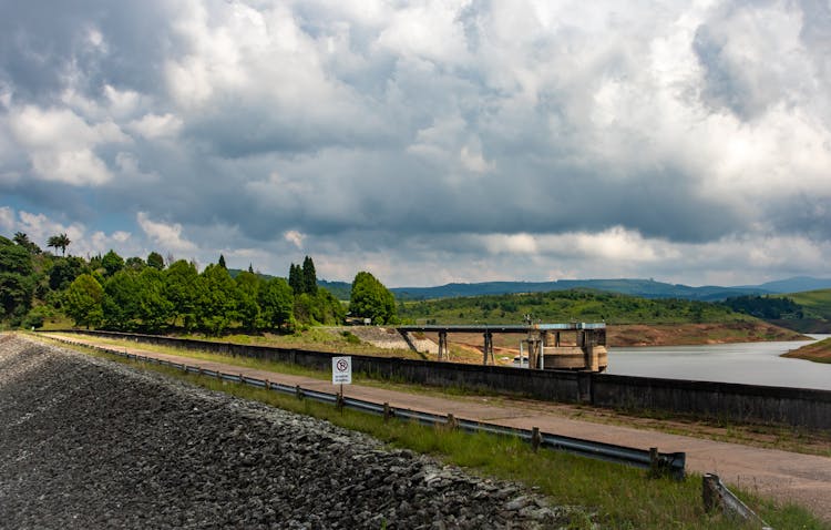 Road On Top Of The Dam Wall