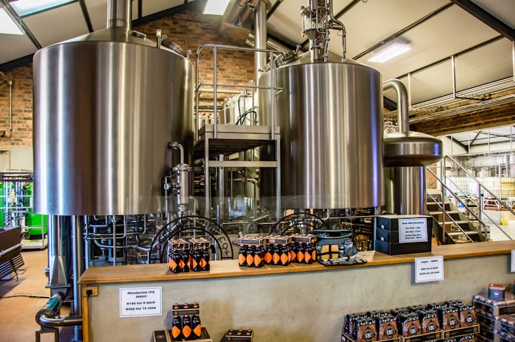 Beer Display In Brewery