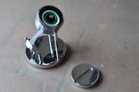 Modern tape dispenser on rough surface