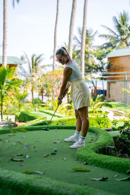 A Woman Playing Golf
