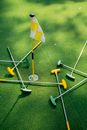 Yellow and White Flag on Green Grass Field
