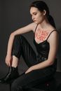 Woman in Black Leather Jacket