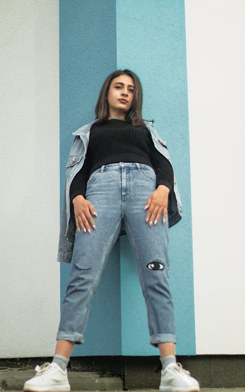 Základová fotografie zdarma na téma denimové kalhoty, džínová bunda, mladý