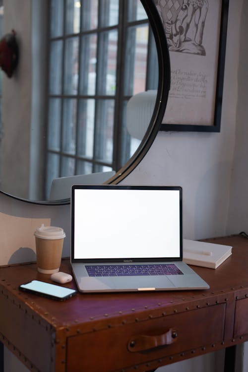 Close Up of Laptop on Table