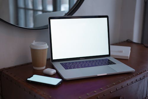 Laptop Displaying a White Screen
