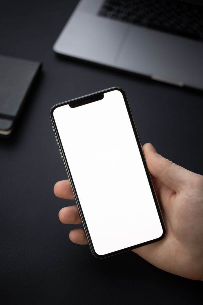 Instagram post template on phone