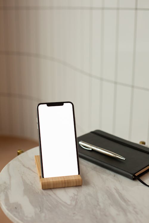 Smartphone Displaying a Blank White Screen