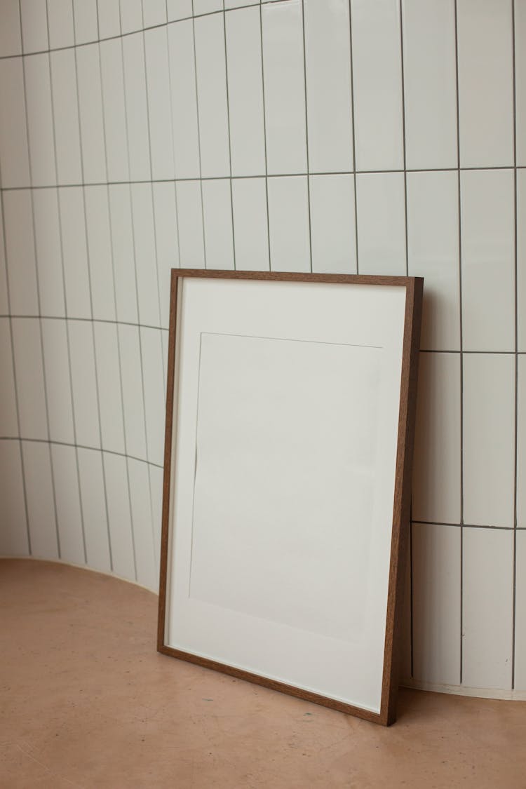 White Mock Up Frame Near Wall