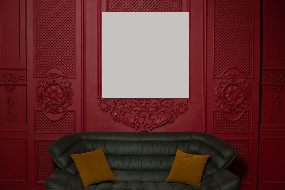A finished canvas earns its place on the wall
