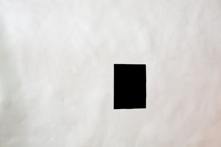 Black Blank Sheet On Wall