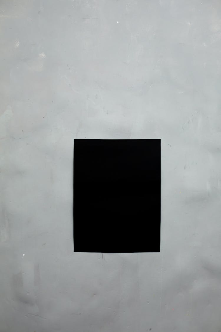 Black Empty Poster On Wall