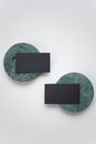 Blank business cards on coasters