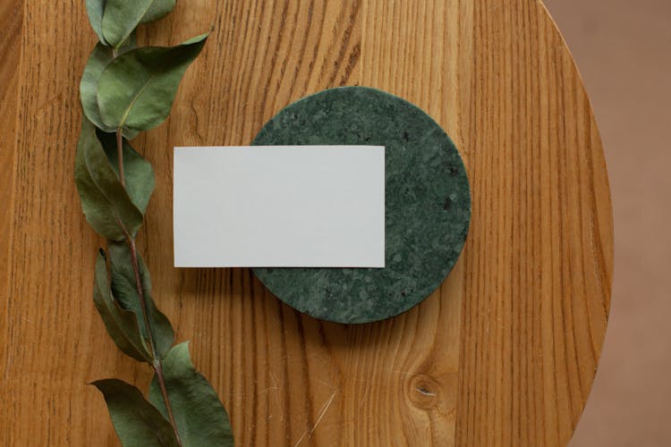 Blank Business Card On Coaster