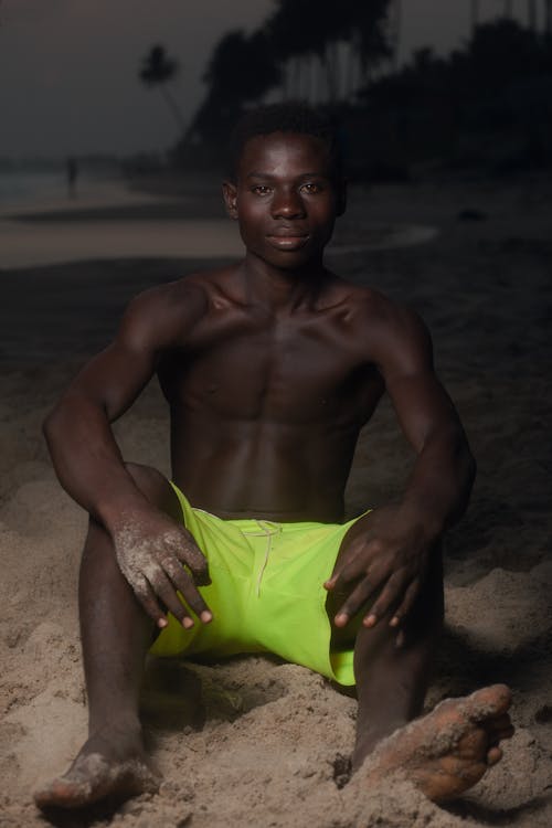 Imagine de stoc gratuită din afro-american, bărbat de culoare, costum de baie