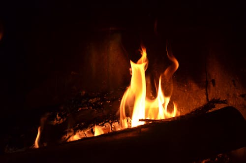 Close Up shot of a Campfire