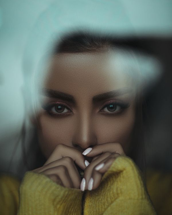 A Woman Behind a Window · Free Stock Photo