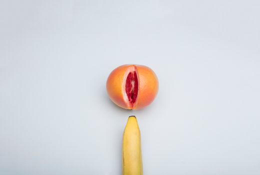 A Grape Fruit on the Table