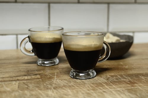 Close-Up Shot of Cups of Coffee